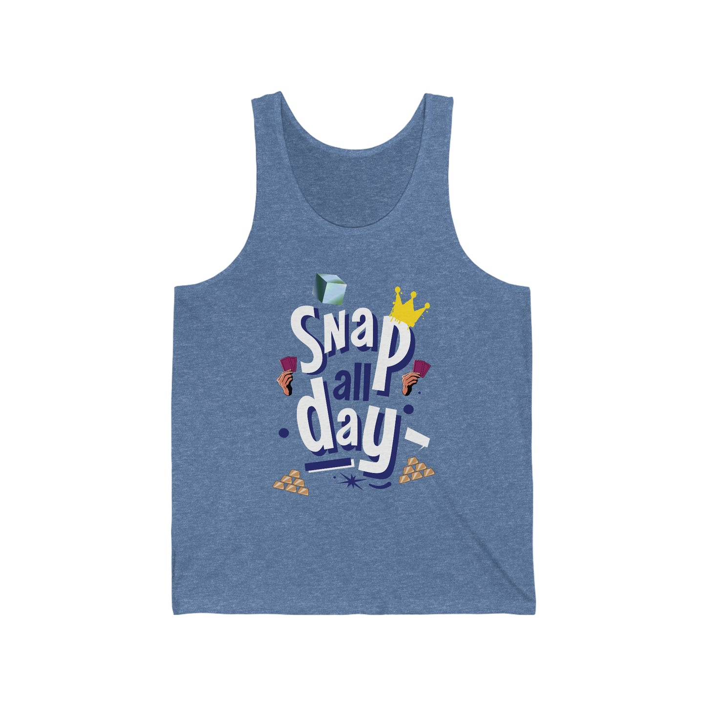 "snap all day" Marvel Snap Unisex Jersey Tank