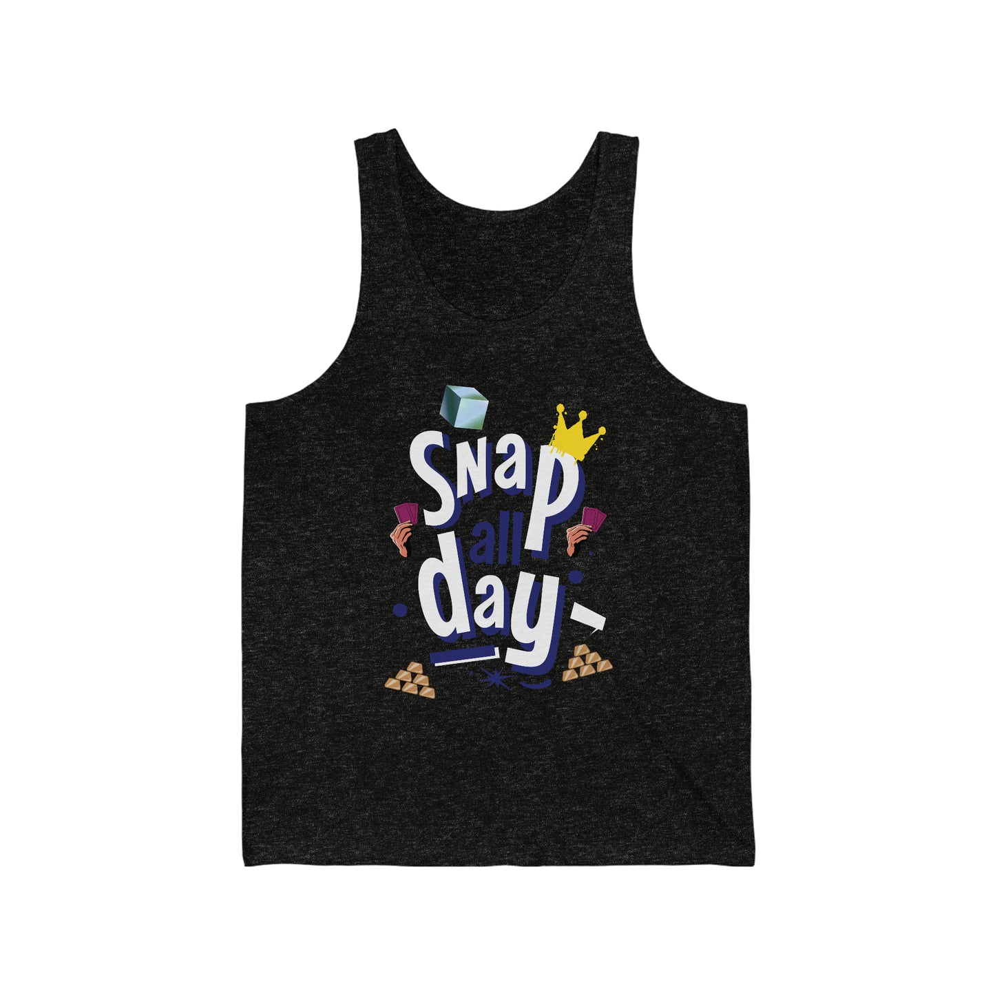 "snap all day" Marvel Snap Unisex Jersey Tank