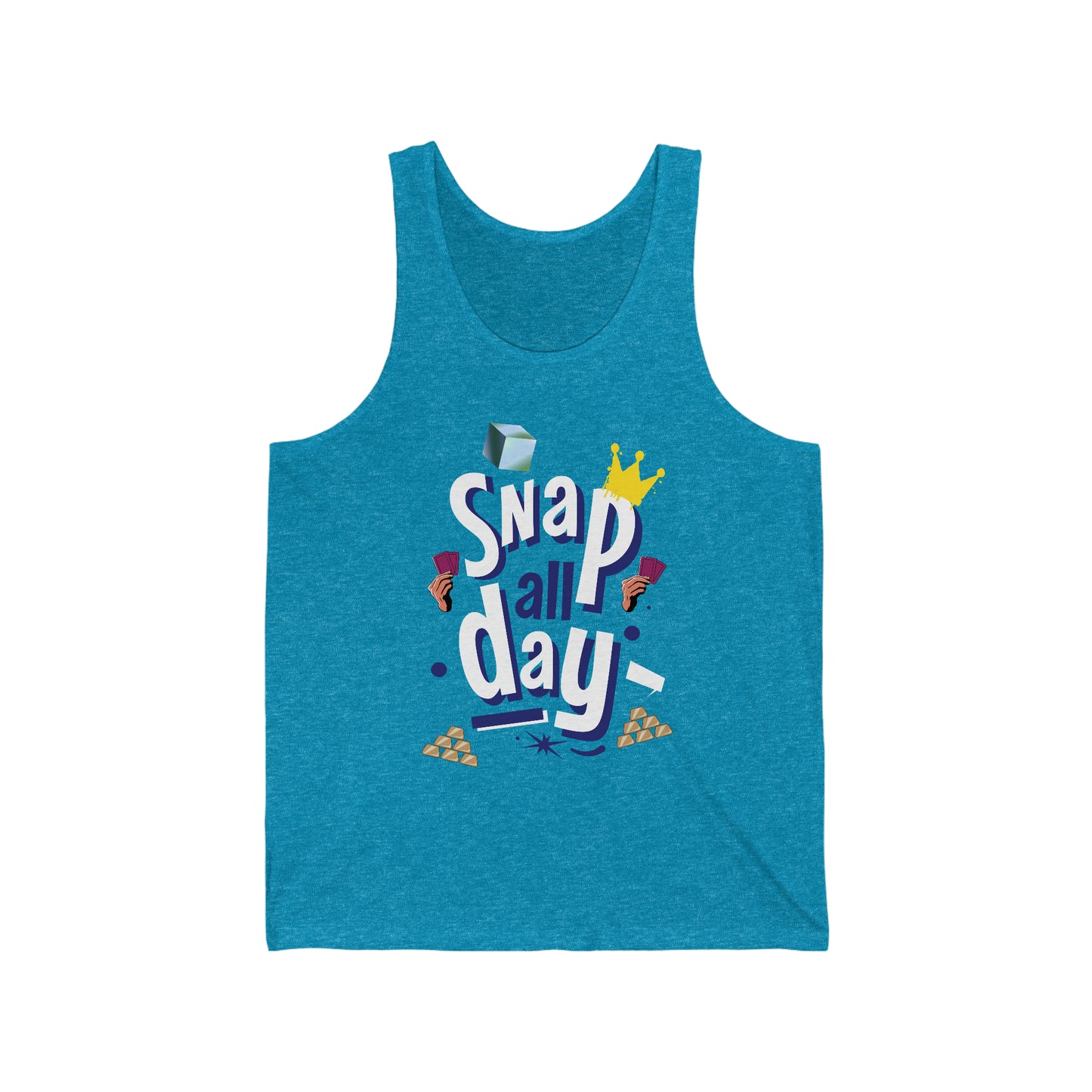 "snap all day" Marvel Snap Unisex Jersey Tank