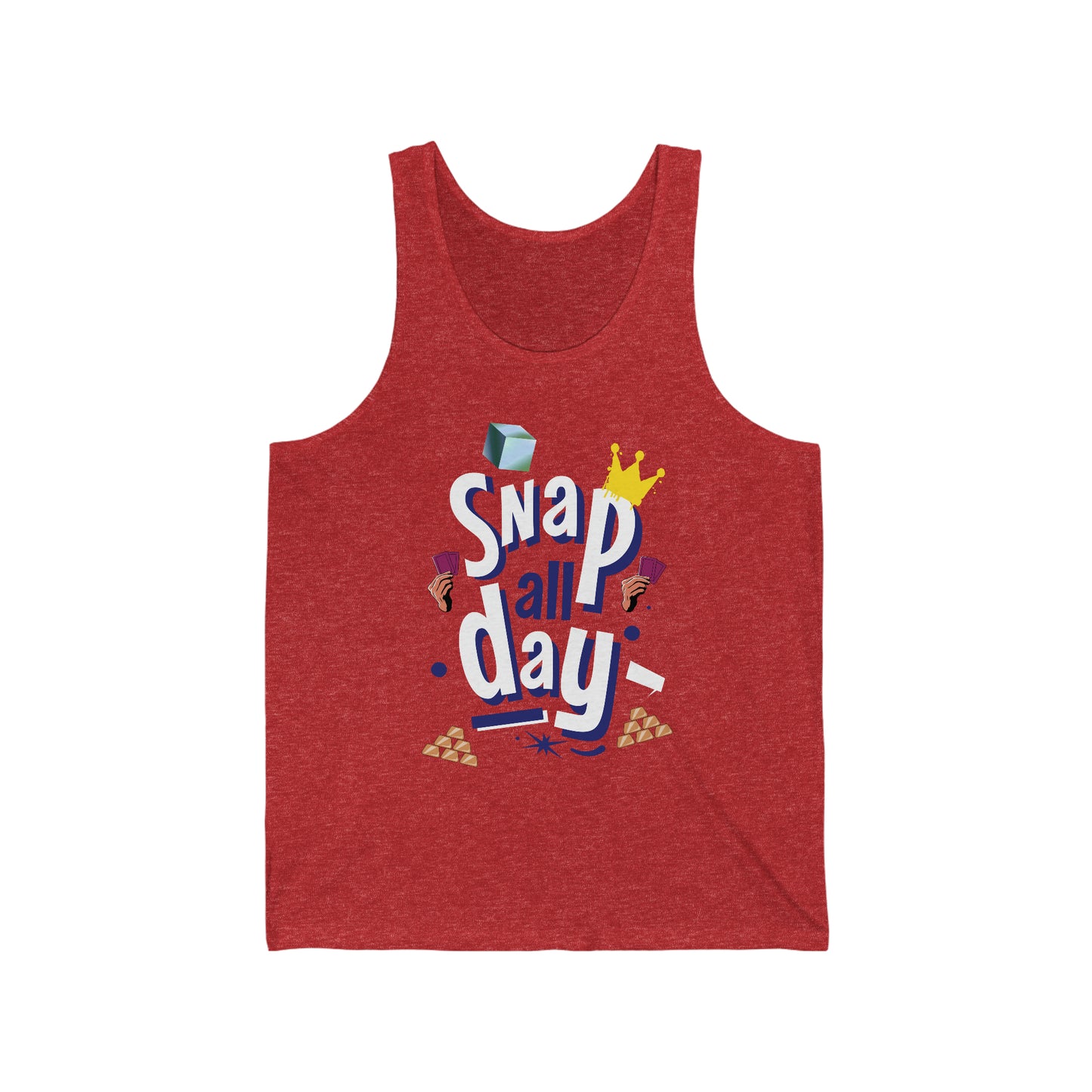 "snap all day" Marvel Snap Unisex Jersey Tank