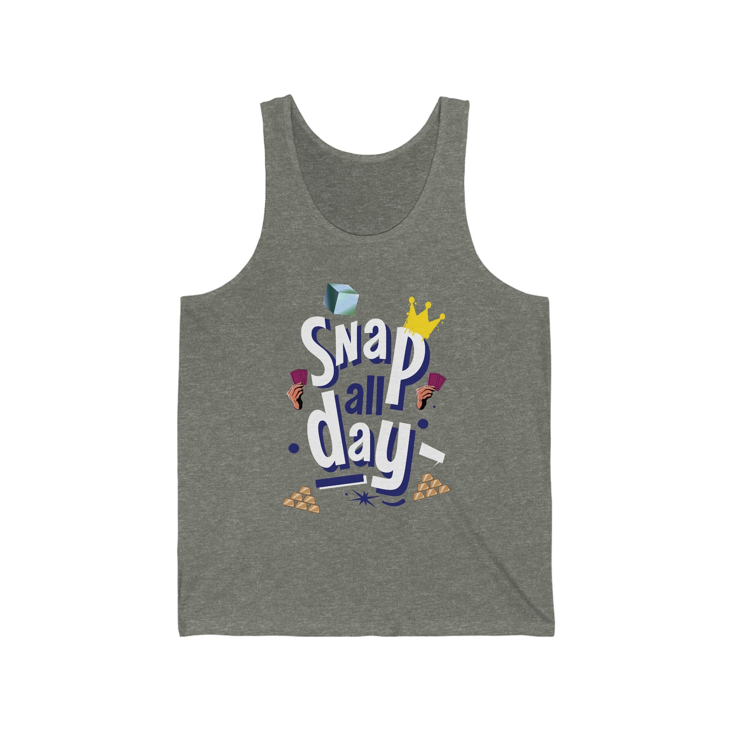 "snap all day" Marvel Snap Unisex Jersey Tank