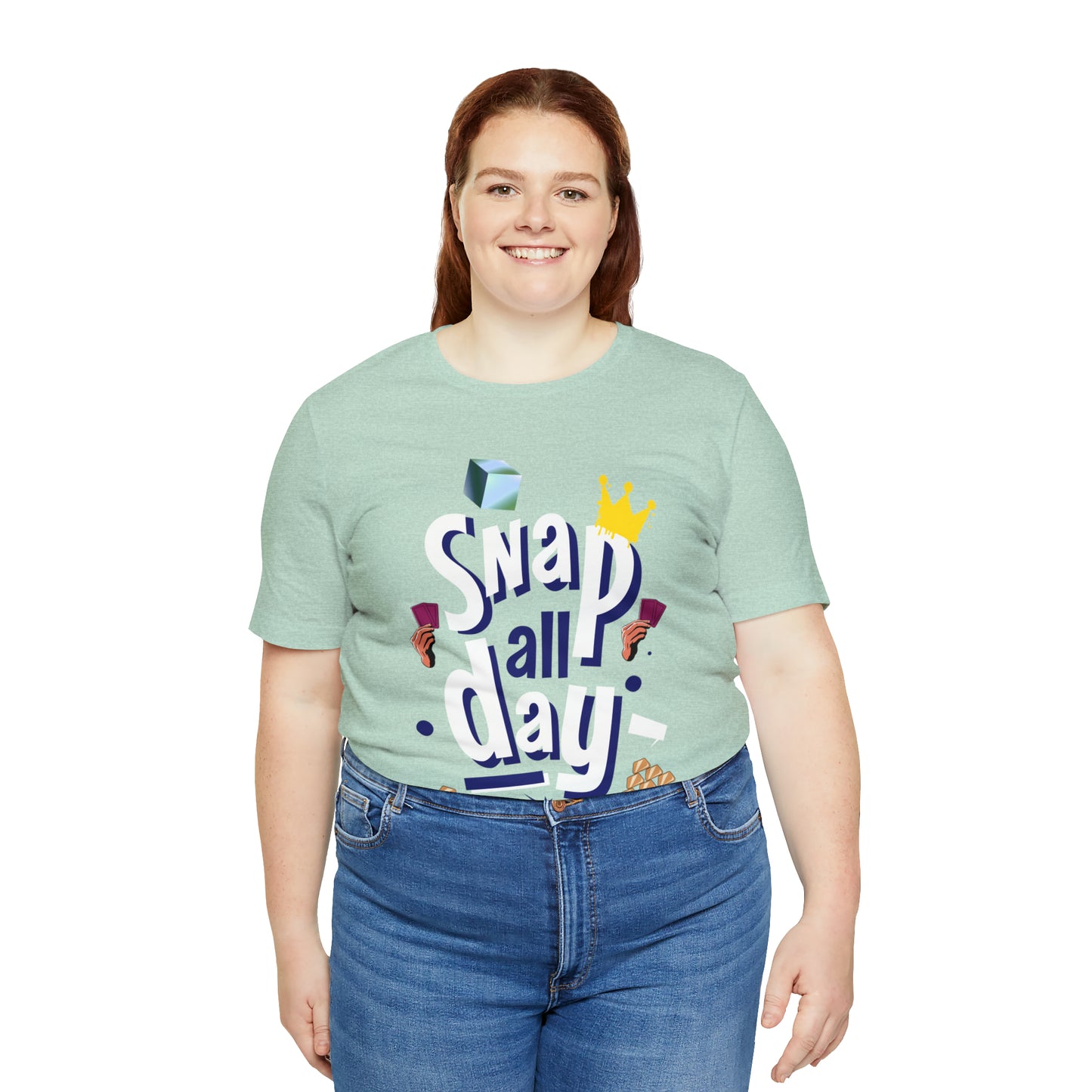 "Snap All Day" Short Sleeve Tee