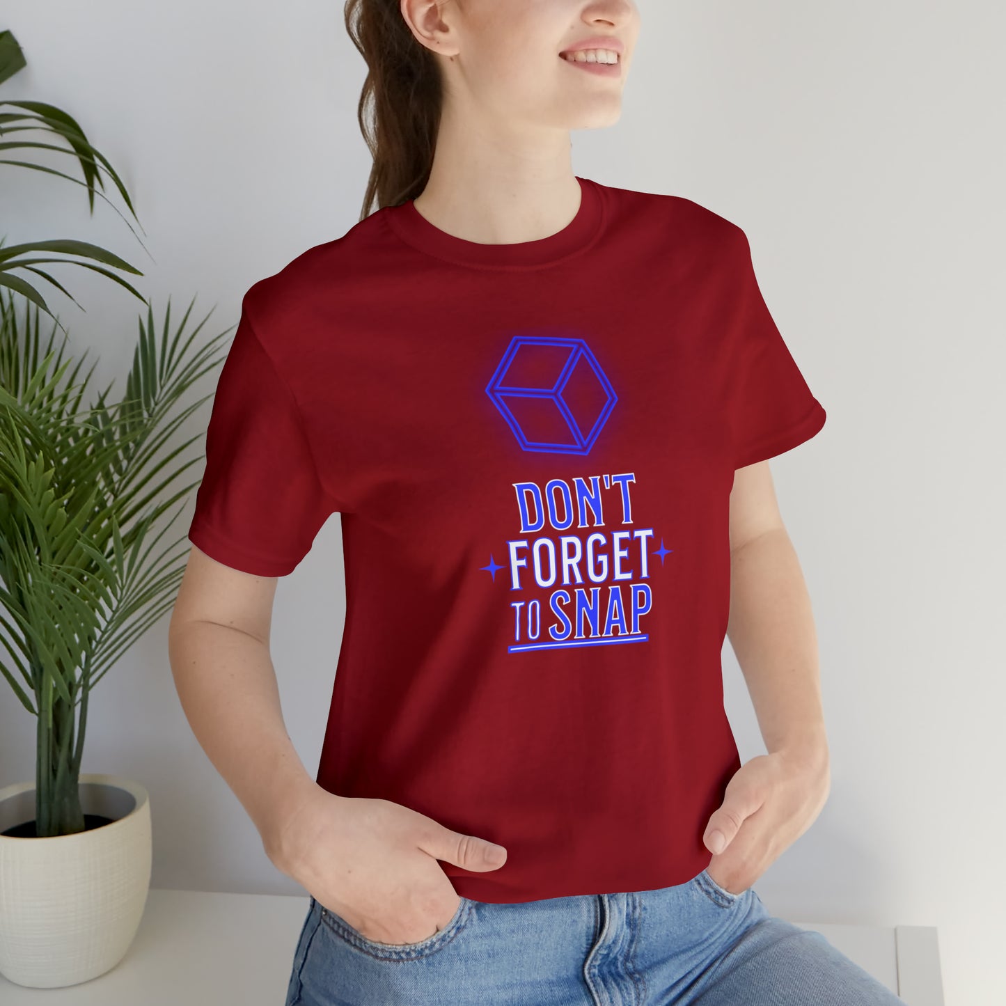 "don't forget to snap" Marvel Snap Unisex Jersey Short Sleeve Tee
