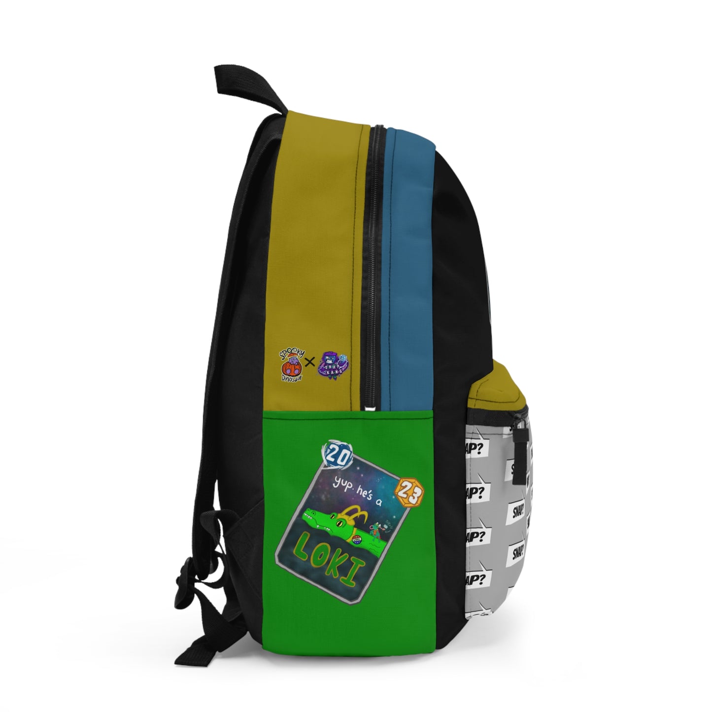 Snap Kang x Spooky Dino Marvel Snap inspired Alligator Loki & Throg Card - Backpack