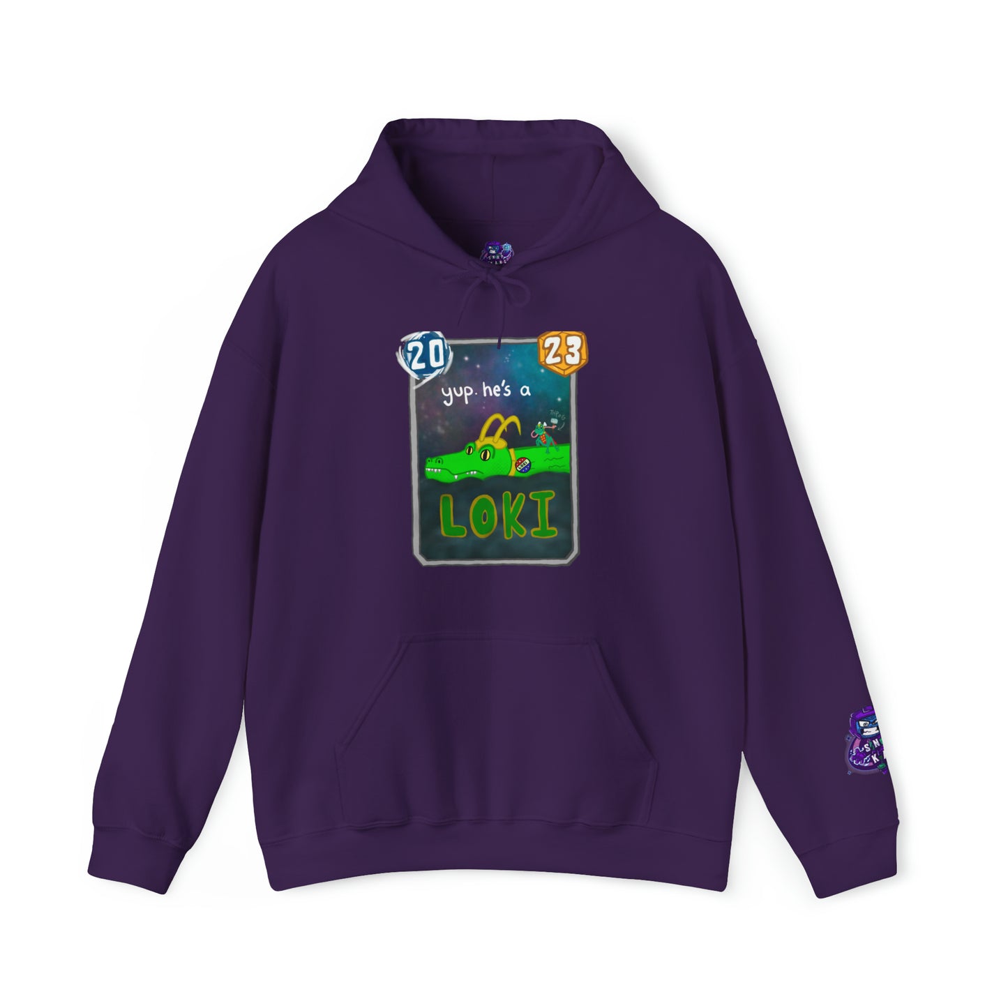 Snap Kang x Spooky Dinosaur "Yup, he's a Loki" Variant Marvel Snap inspired Hooded Sweatshirt