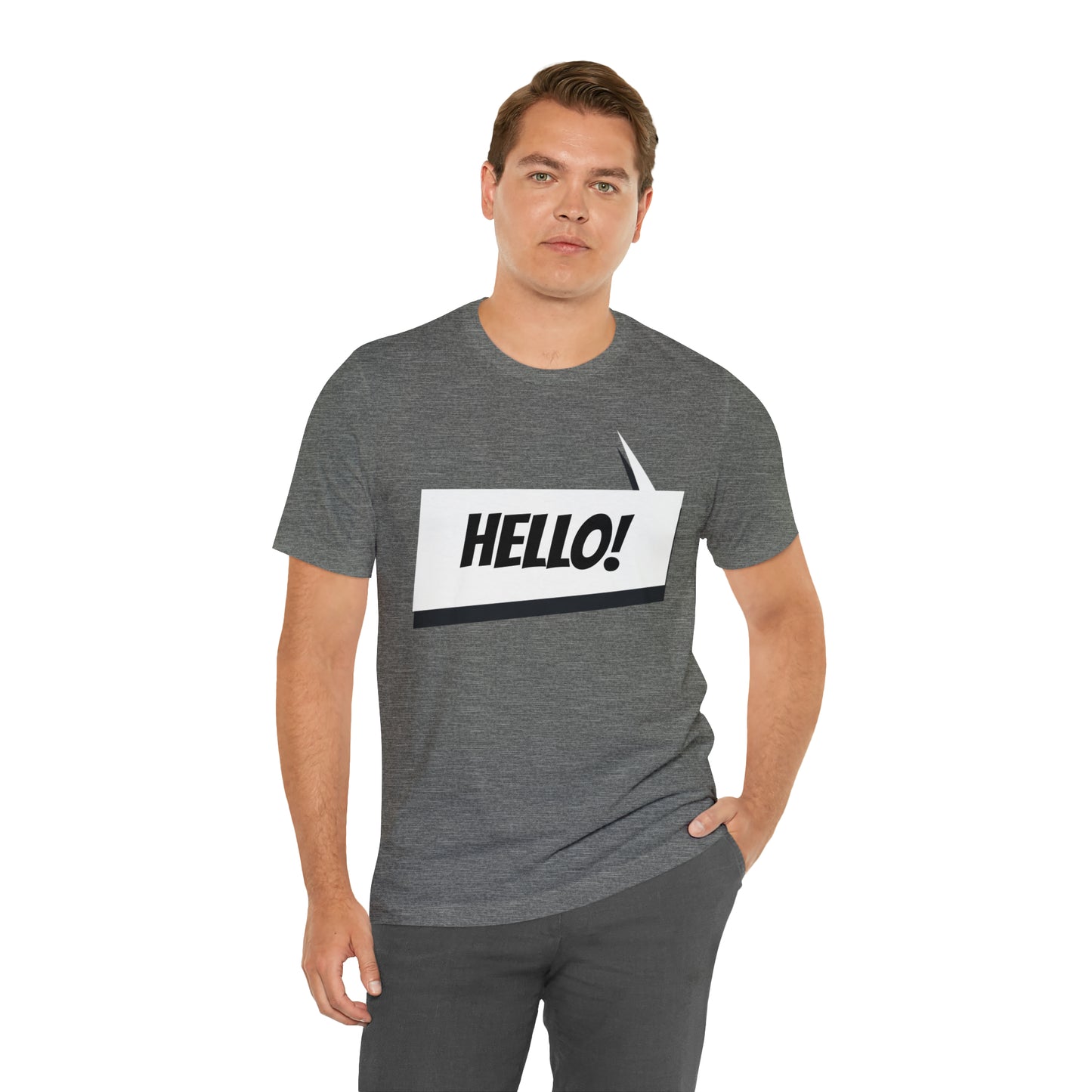 "hello!" Unisex Jersey Short Sleeve Tee