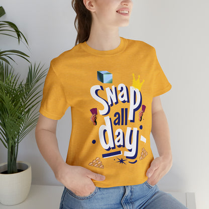 "Snap All Day" Short Sleeve Tee