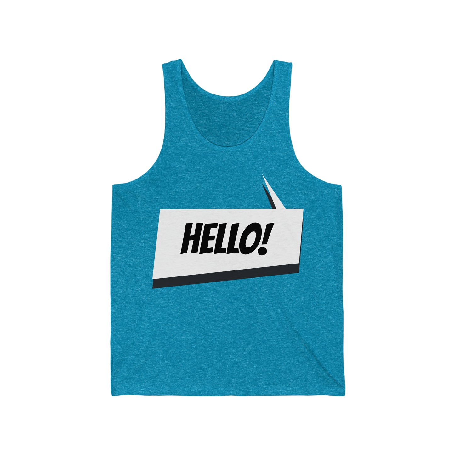 "hello!" Marvel Snap Unisex Jersey Tank