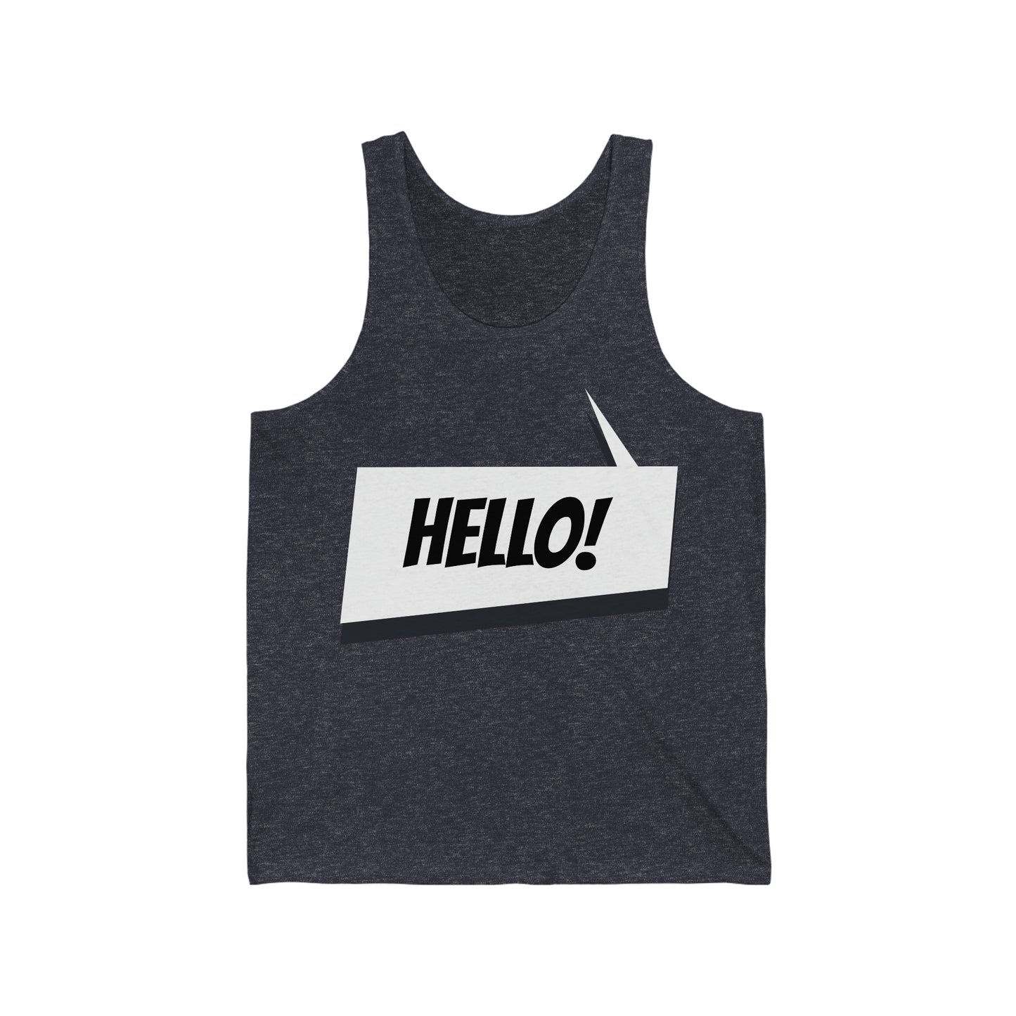 "hello!" Marvel Snap Unisex Jersey Tank