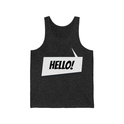 "hello!" Marvel Snap Unisex Jersey Tank