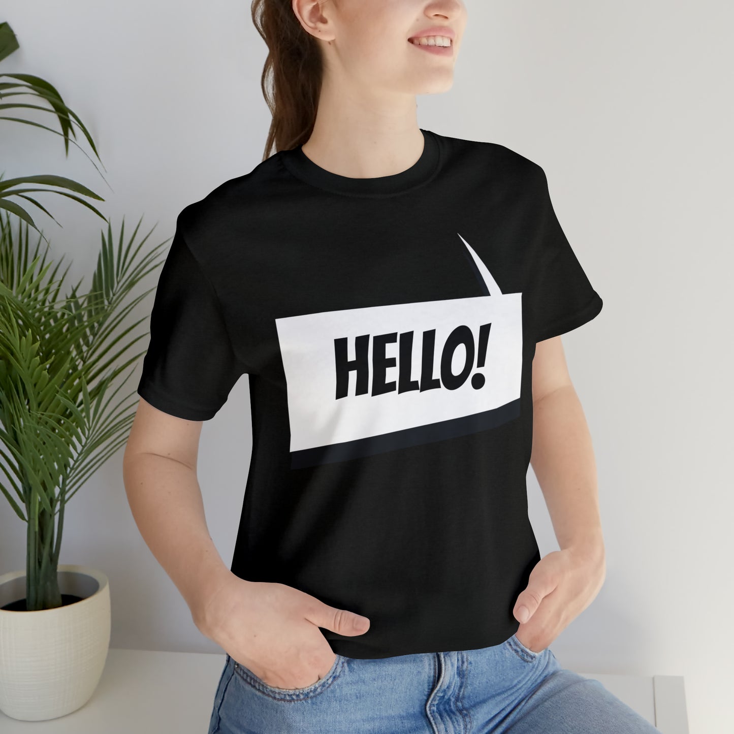 "hello!" Unisex Jersey Short Sleeve Tee