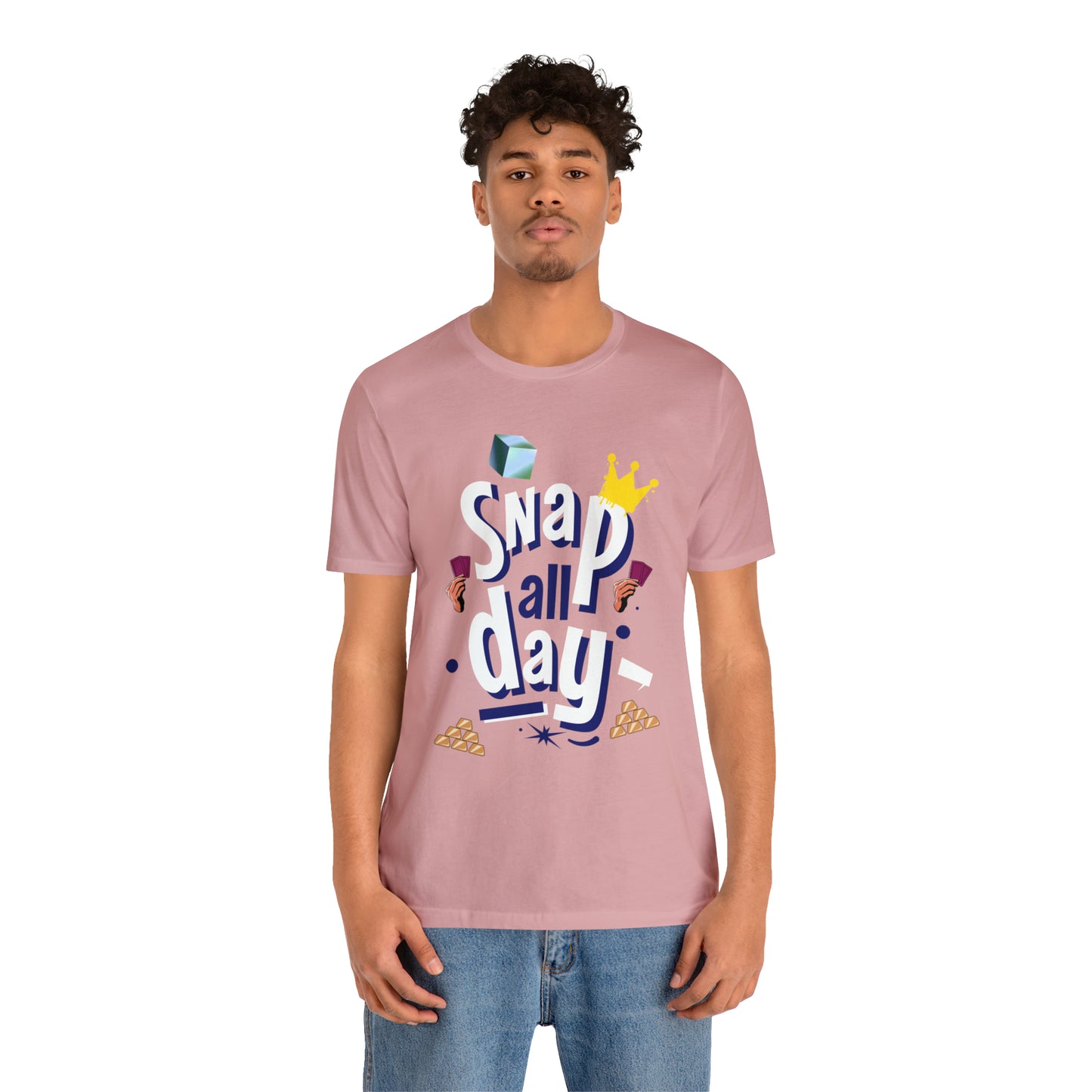 "Snap All Day" Short Sleeve Tee