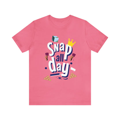 "Snap All Day" Short Sleeve Tee