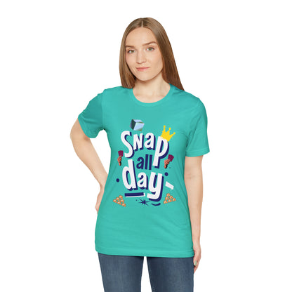 "Snap All Day" Short Sleeve Tee