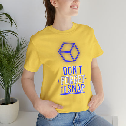 "don't forget to snap" Marvel Snap Unisex Jersey Short Sleeve Tee