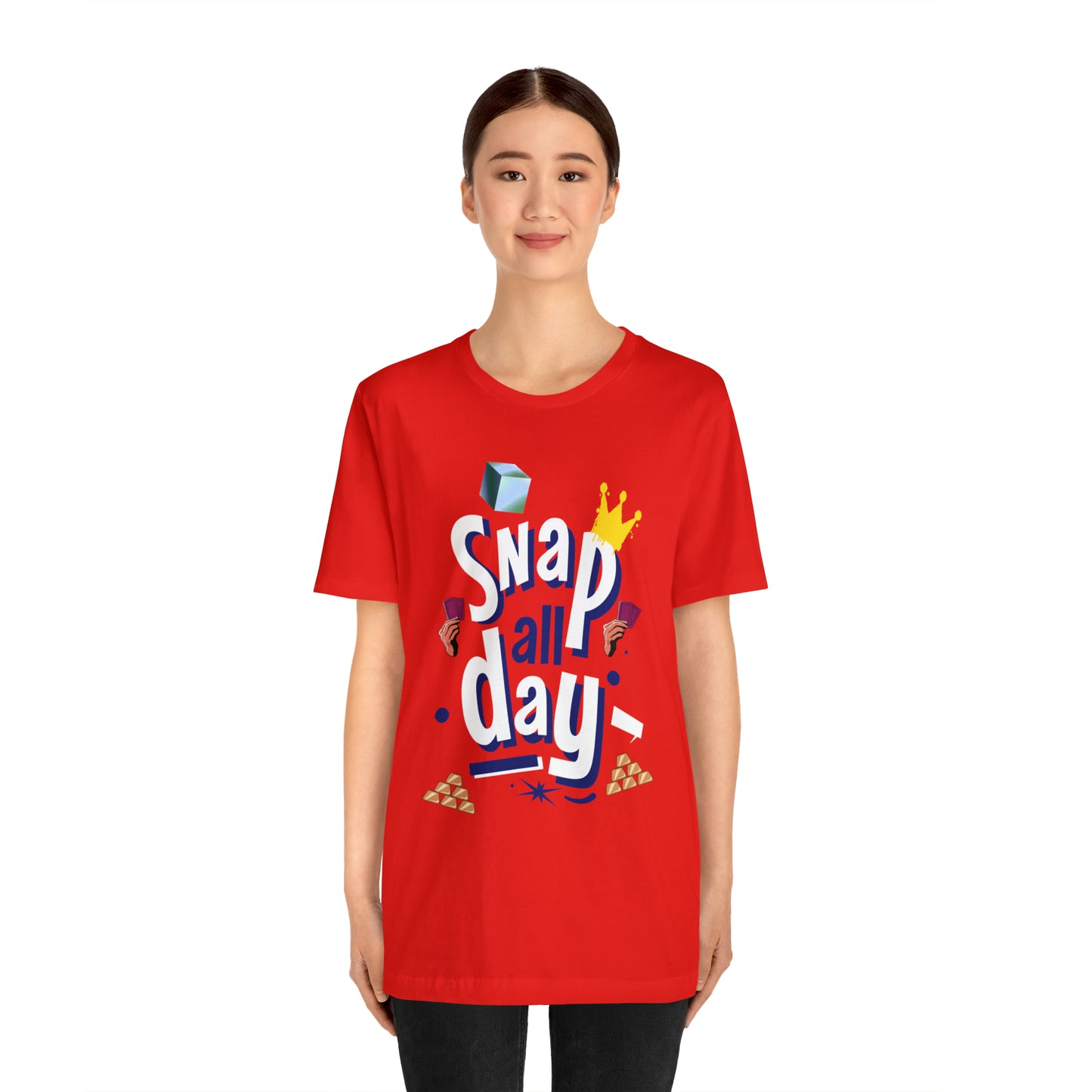 "Snap All Day" Short Sleeve Tee