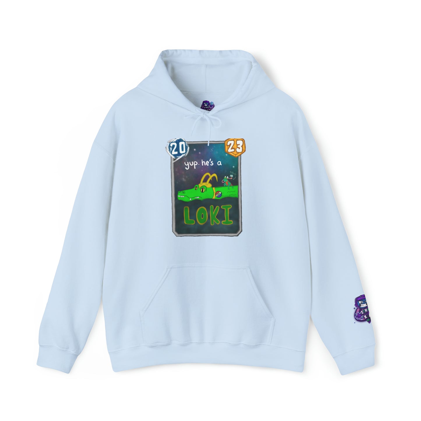 Snap Kang x Spooky Dinosaur "Yup, he's a Loki" Variant Marvel Snap inspired Hooded Sweatshirt
