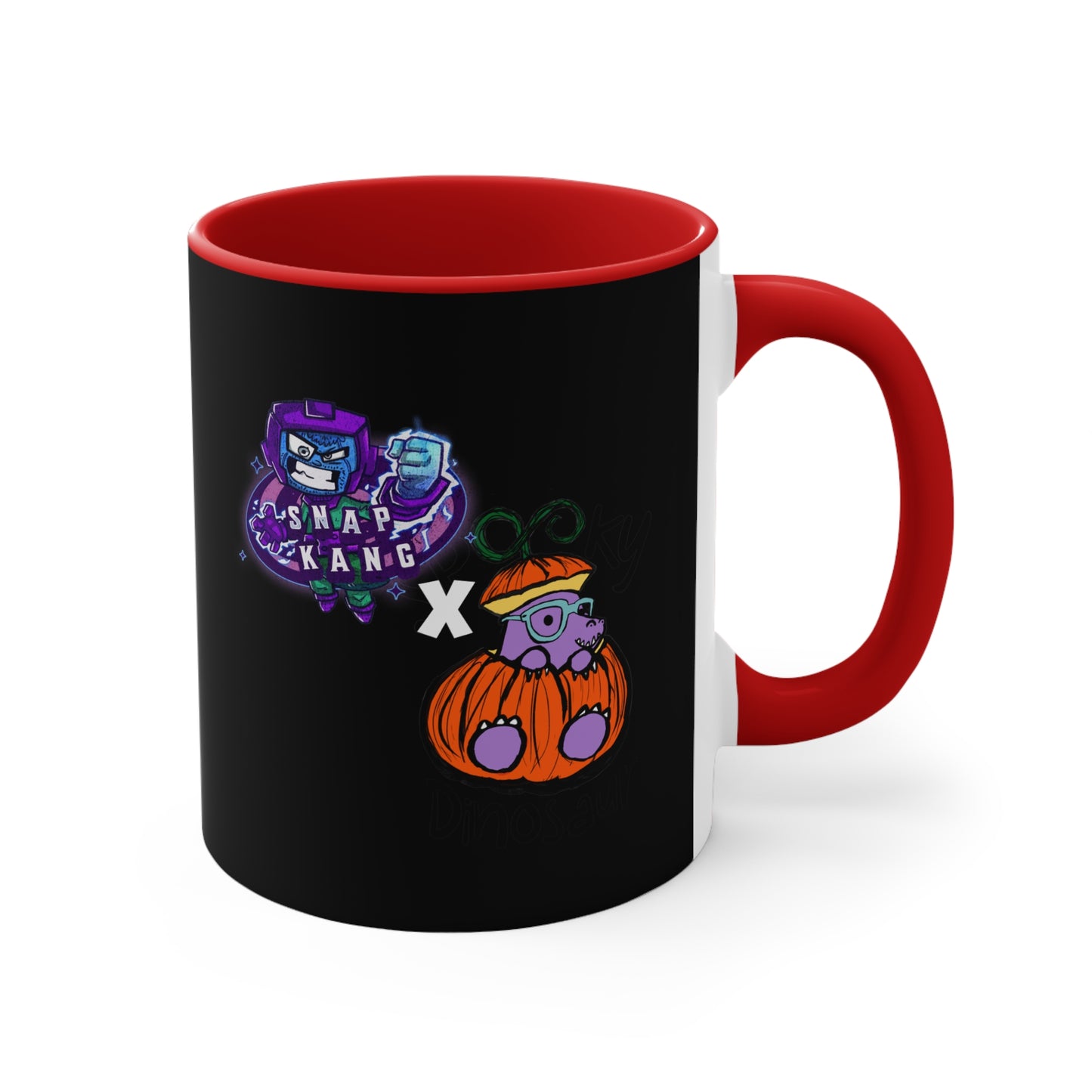 2024 Limited Edition Marvel Snap inspired Dracula Discard Collab | Snap Kang x Spooky Dinosaur Colorful Accent Mugs, 11oz