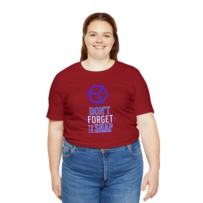 "don't forget to snap" Marvel Snap Unisex Jersey Short Sleeve Tee