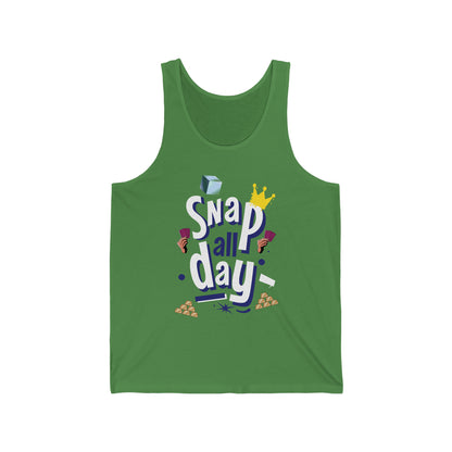 "snap all day" Marvel Snap Unisex Jersey Tank