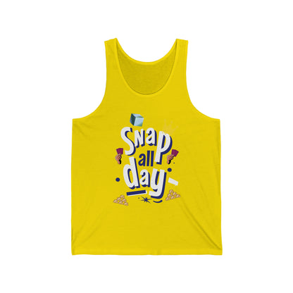 "snap all day" Marvel Snap Unisex Jersey Tank