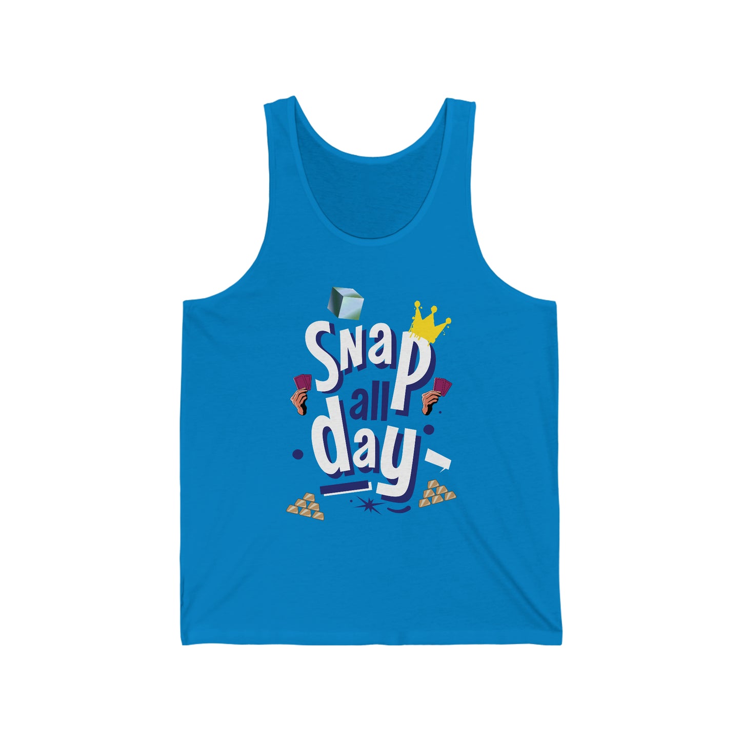 "snap all day" Marvel Snap Unisex Jersey Tank