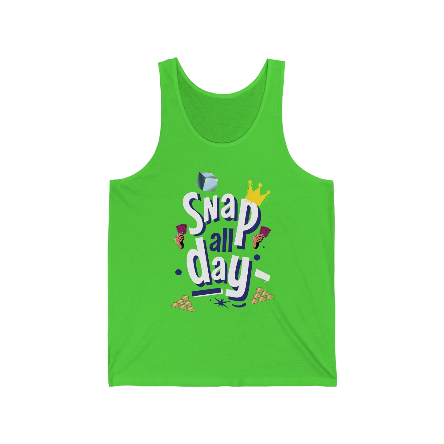 "snap all day" Marvel Snap Unisex Jersey Tank