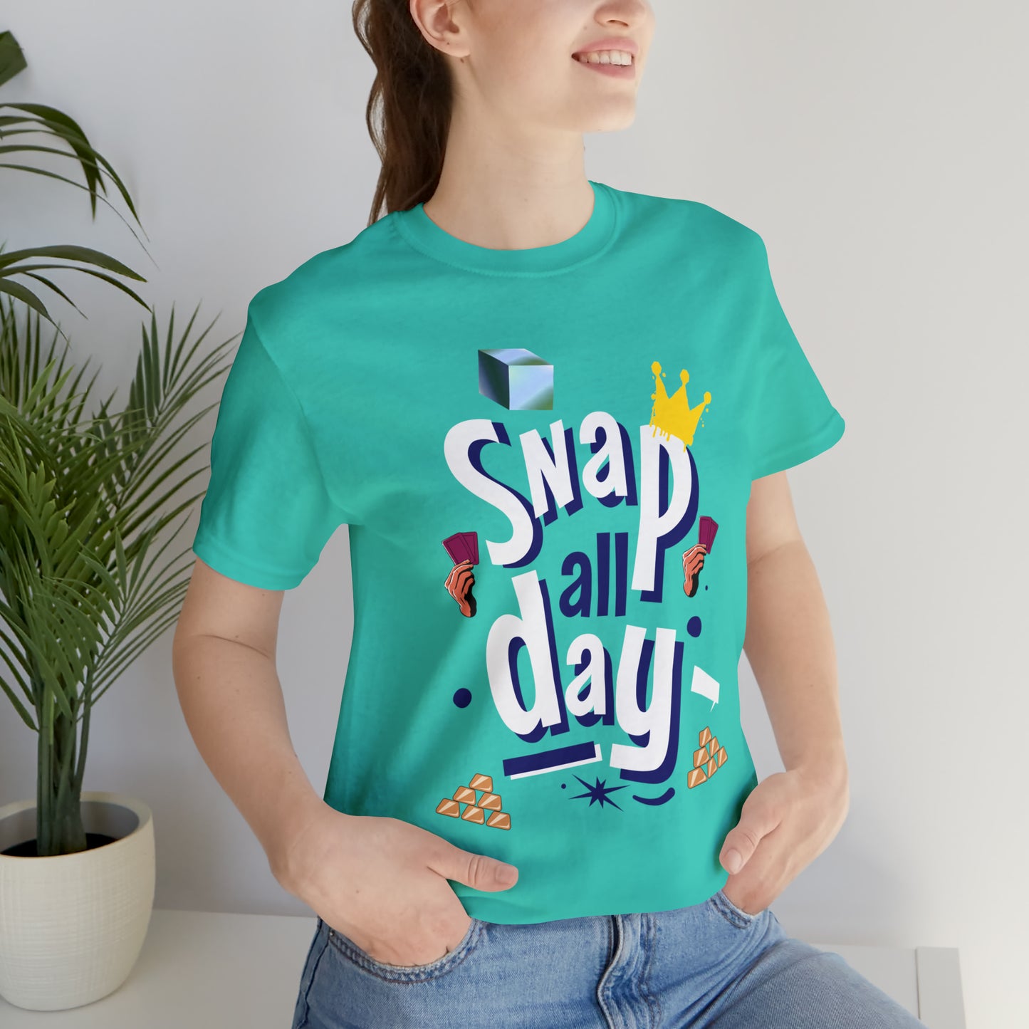 "Snap All Day" Short Sleeve Tee