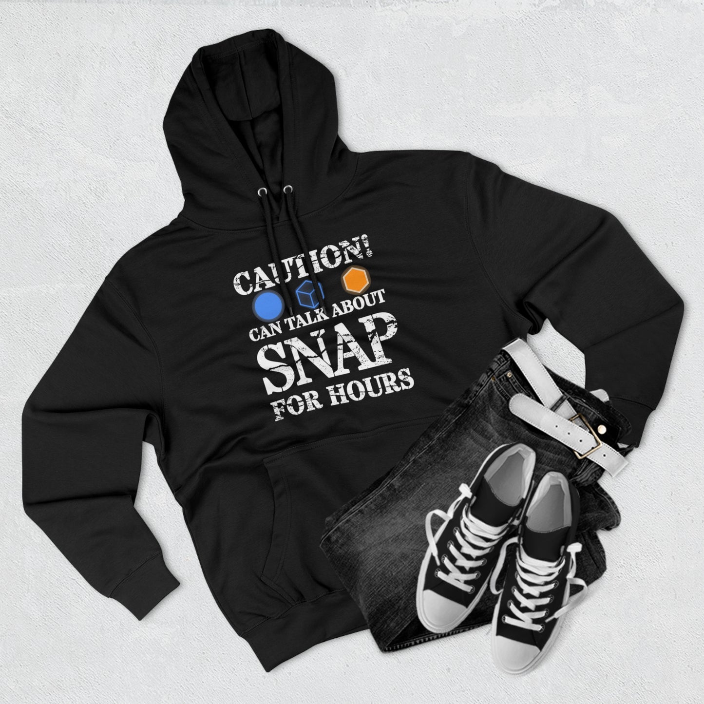 "Caution Can Snap All Day" Marvel Snap Unisex Premium Pullover Hoodie