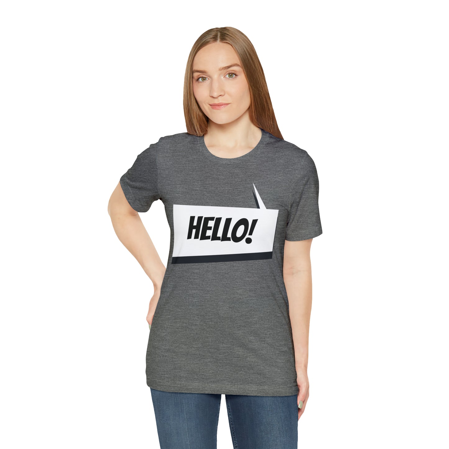 "hello!" Unisex Jersey Short Sleeve Tee