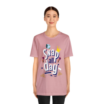 "Snap All Day" Short Sleeve Tee