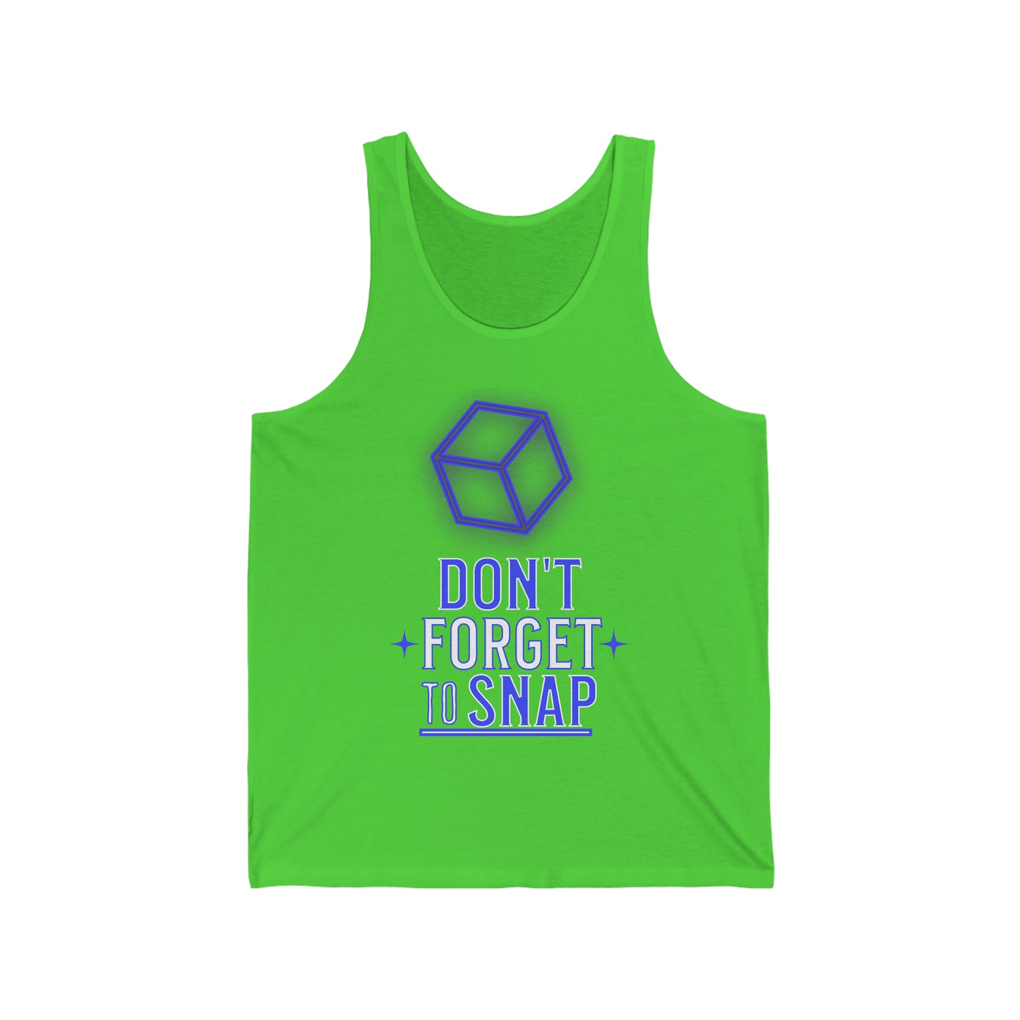 "don't forget to snap" Marvel Snap Unisex Jersey Tank