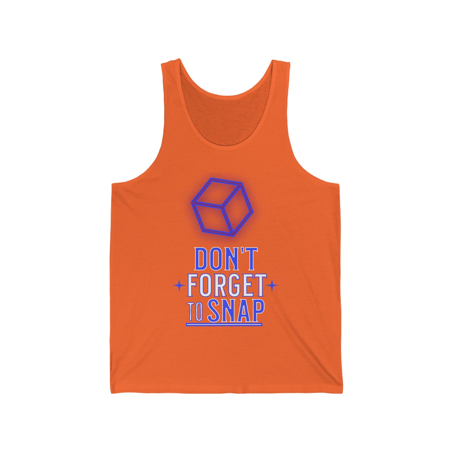 "don't forget to snap" Marvel Snap Unisex Jersey Tank