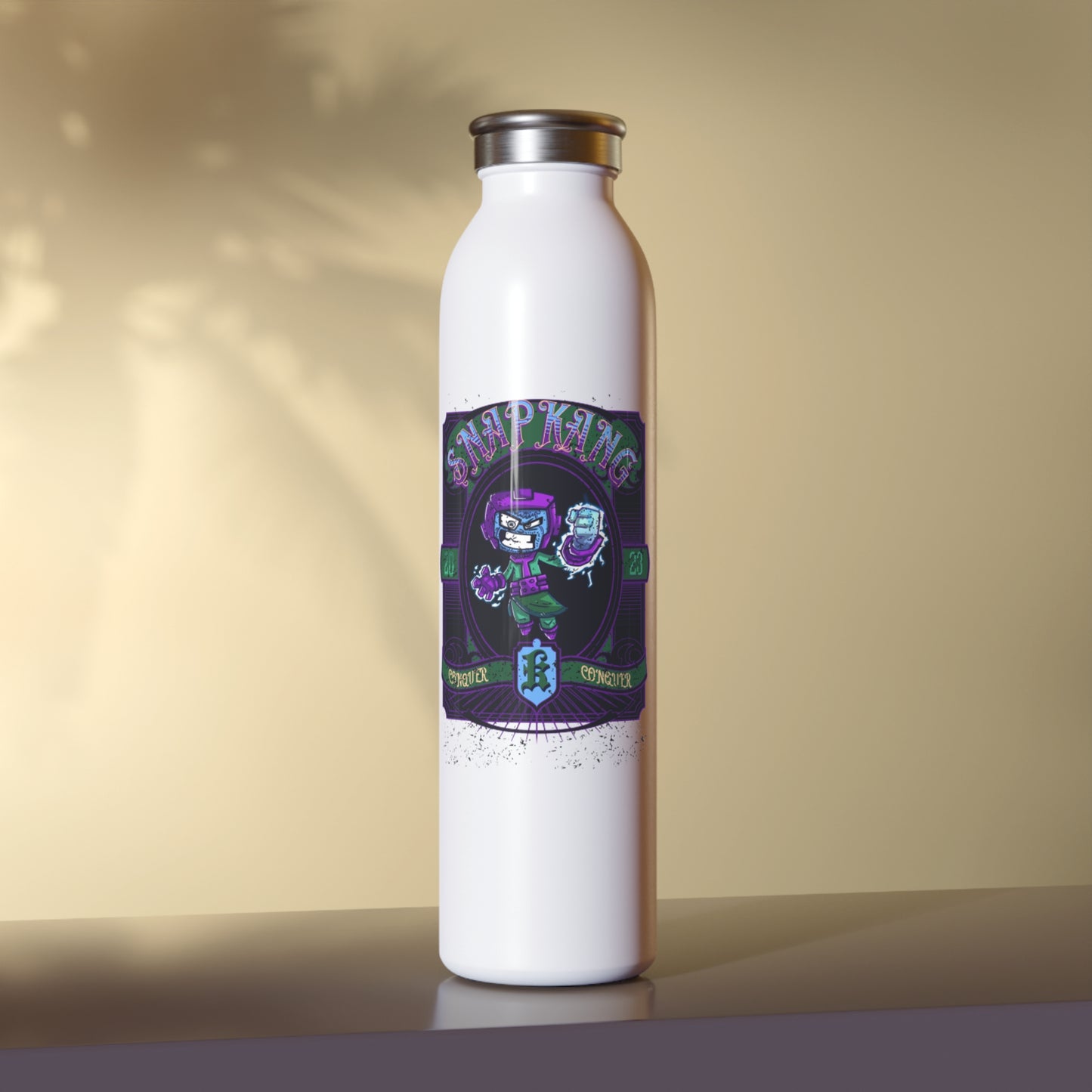 "snap kang barber" Marvel Snap Slim Water Bottle