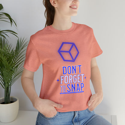 "don't forget to snap" Marvel Snap Unisex Jersey Short Sleeve Tee
