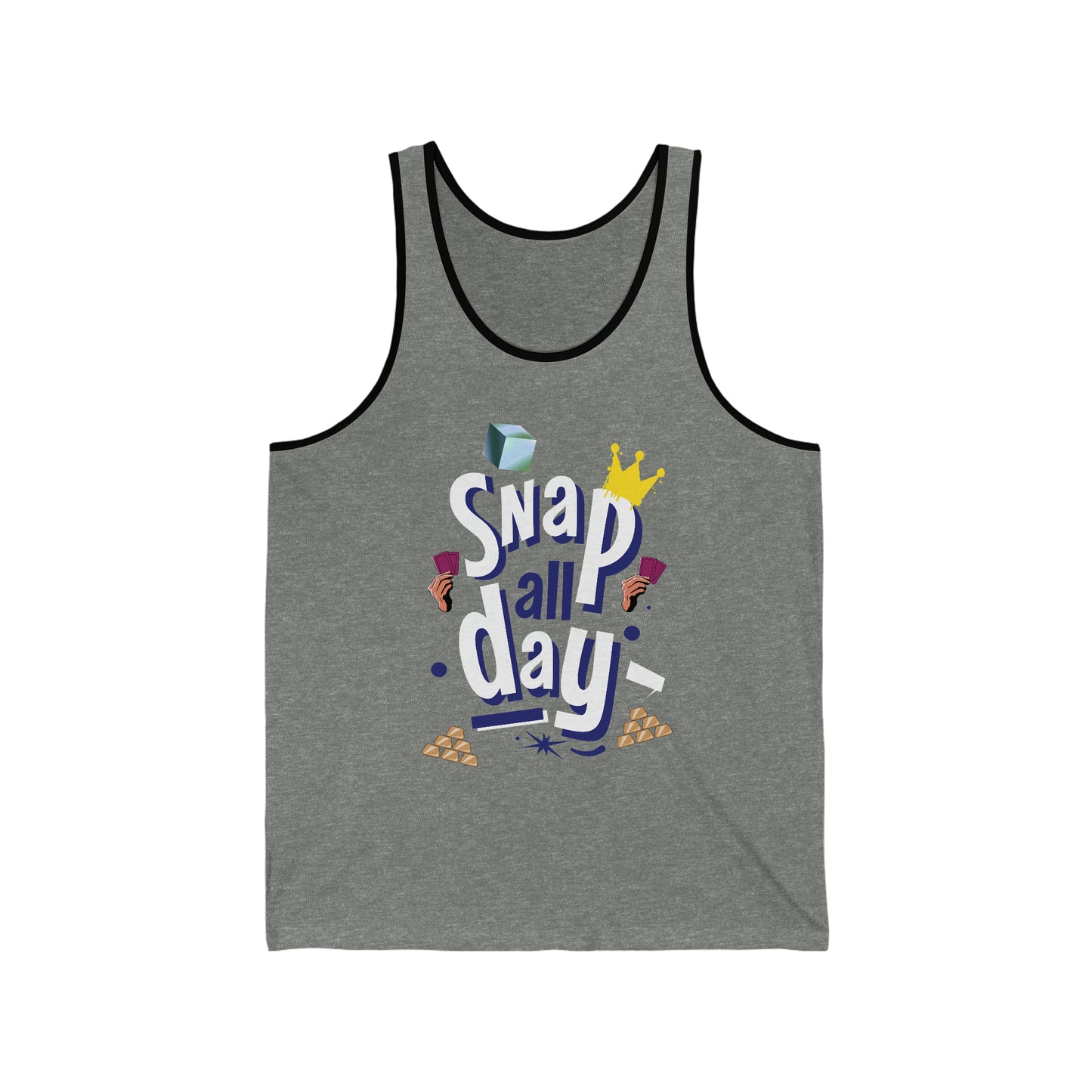 "snap all day" Marvel Snap Unisex Jersey Tank
