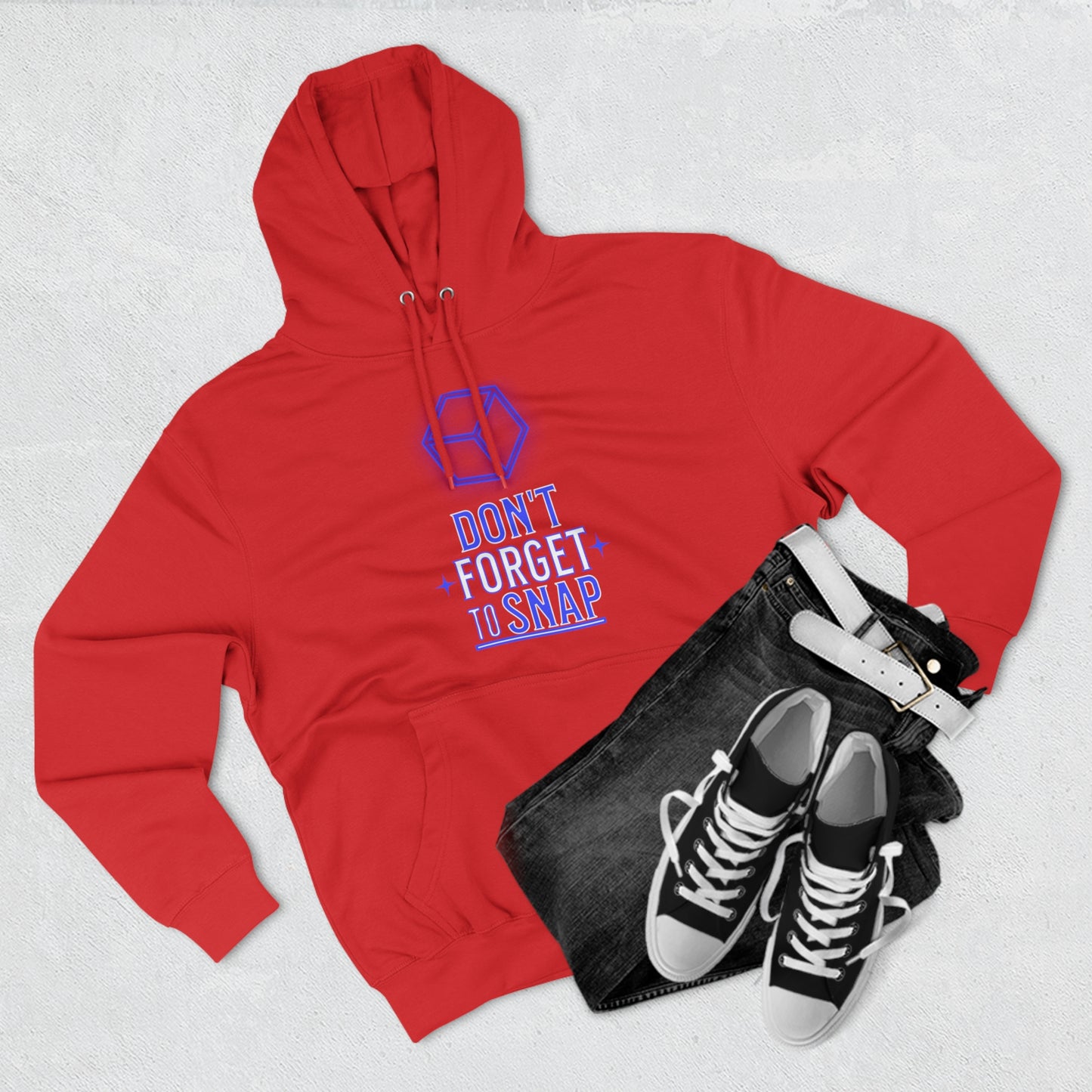 "Don't Forget to Snap" Marvel Snap Unisex Premium Pullover Hoodie