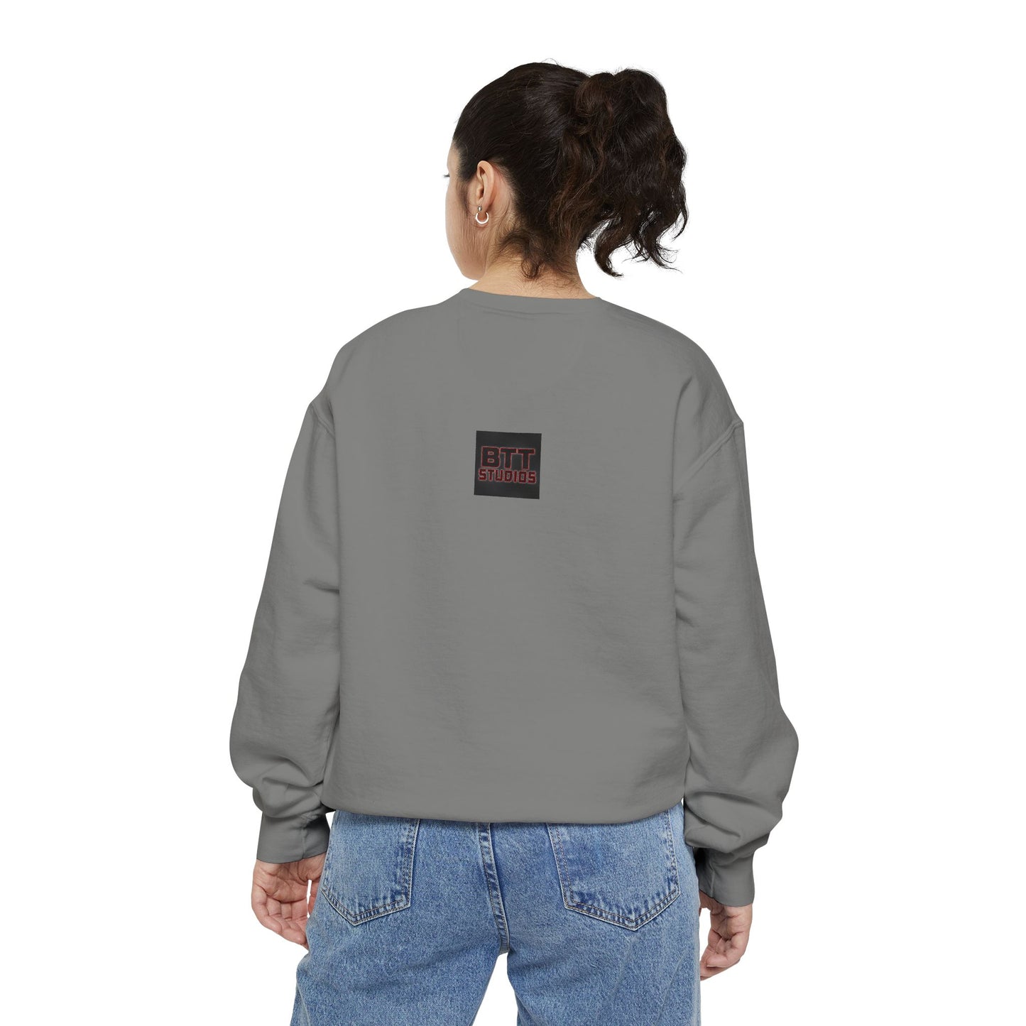 Chic Unisex Garment-Dyed Sweatshirt, Cozy Fall Fashion, Gift for Him/Her, Customizable Apparel, College Spirit Wear, Casual Streetwear