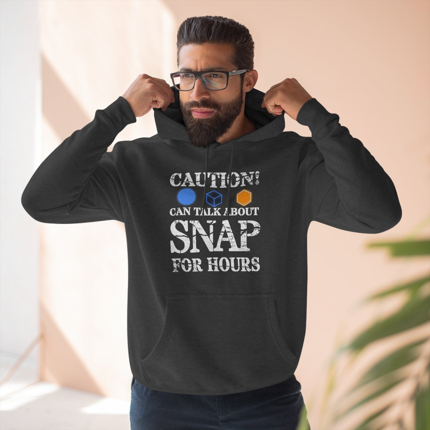 "Caution Can Snap All Day" Marvel Snap Unisex Premium Pullover Hoodie