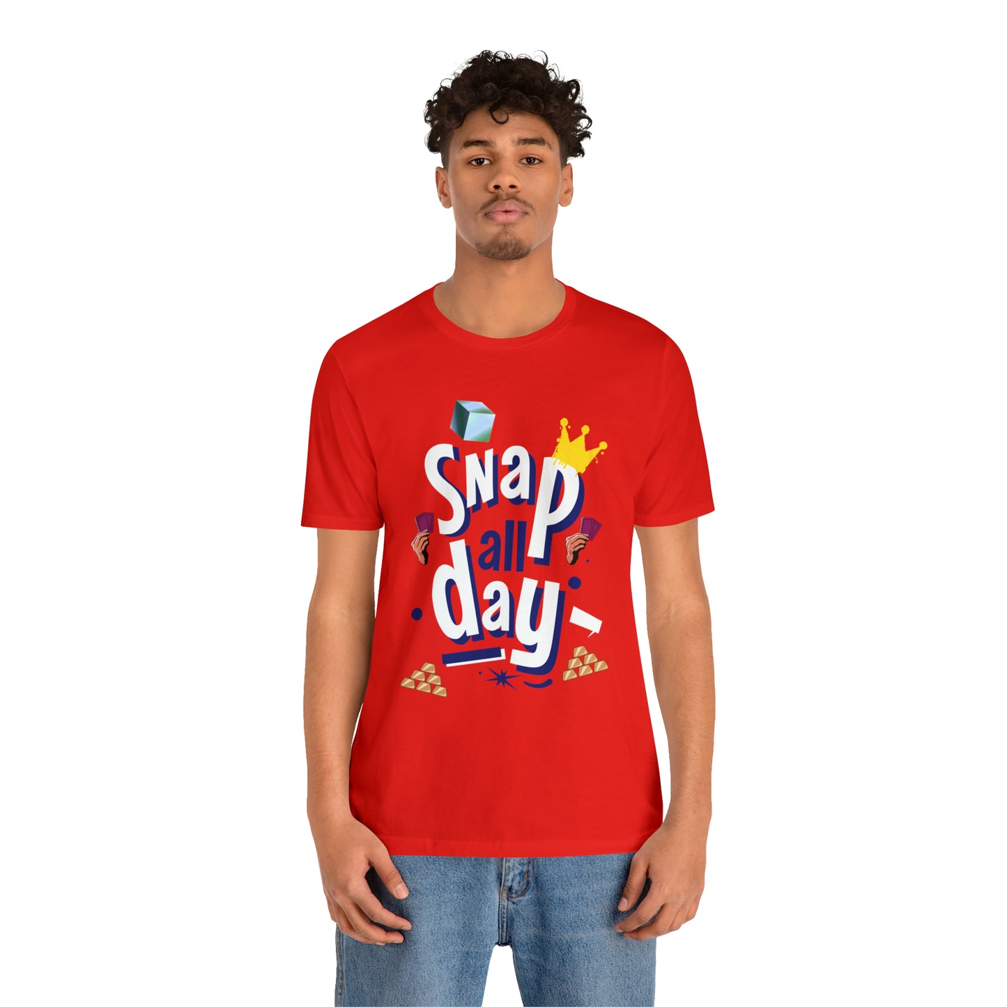 "Snap All Day" Short Sleeve Tee