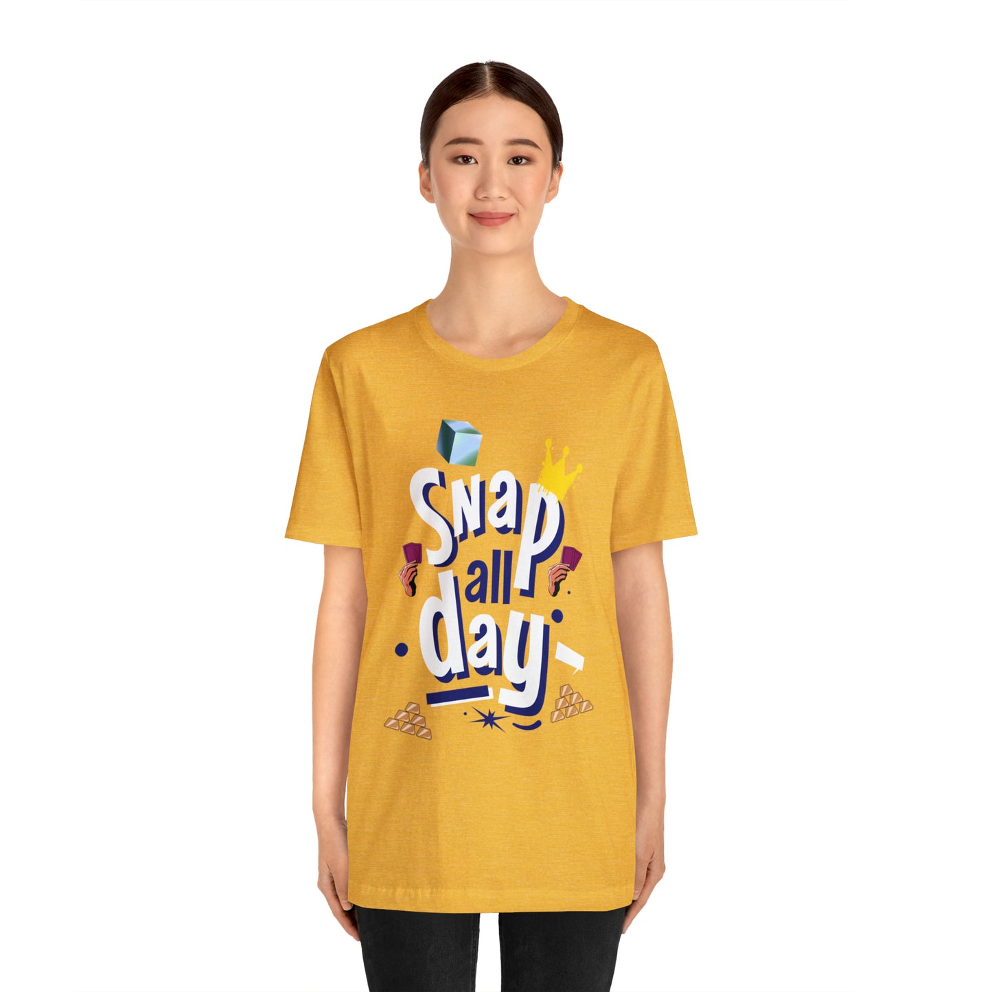 "Snap All Day" Short Sleeve Tee