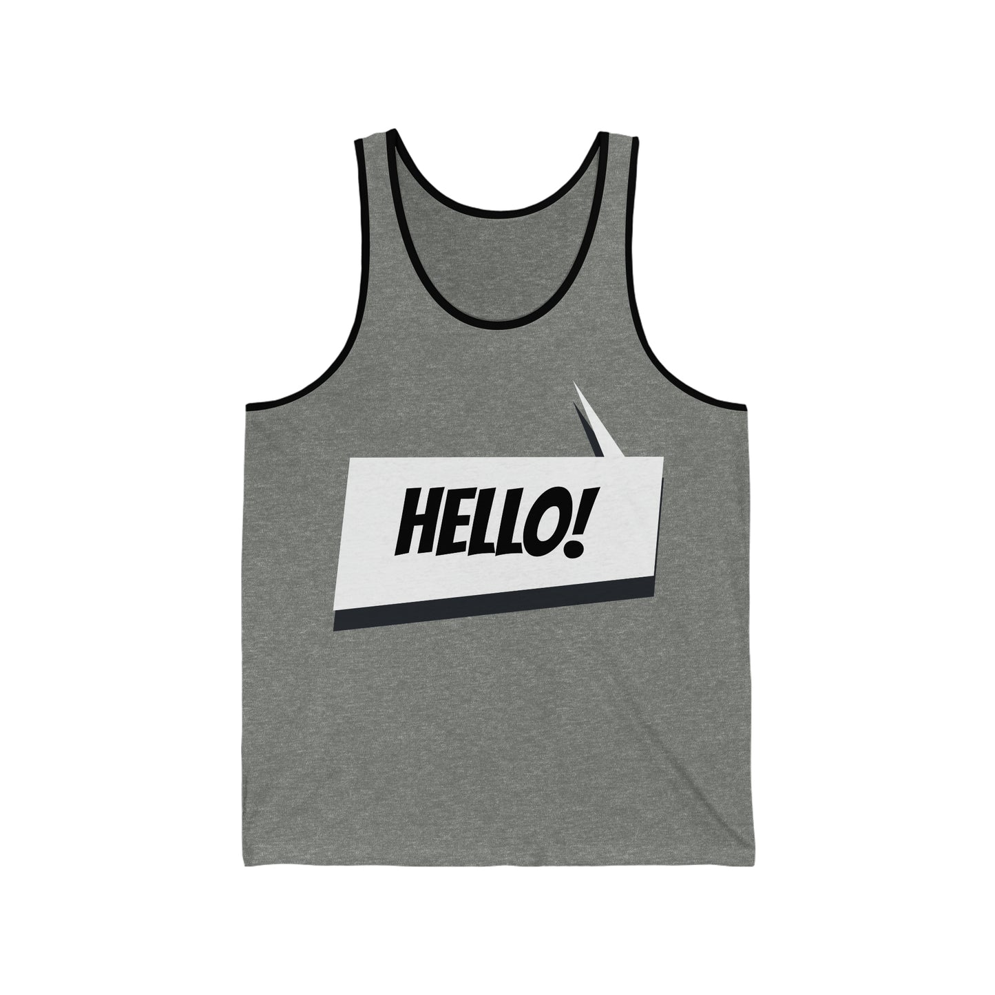 "hello!" Marvel Snap Unisex Jersey Tank