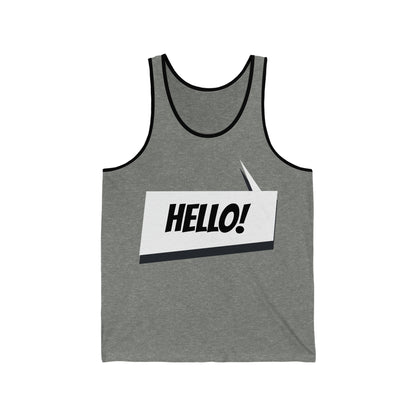 "hello!" Marvel Snap Unisex Jersey Tank
