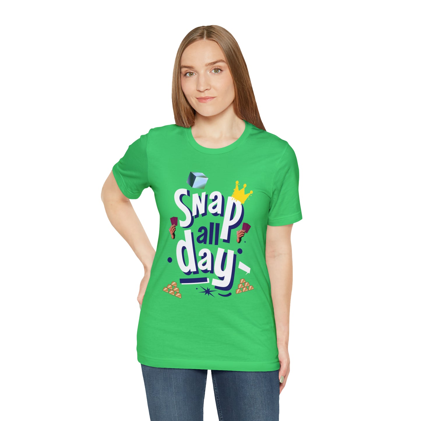 "Snap All Day" Short Sleeve Tee