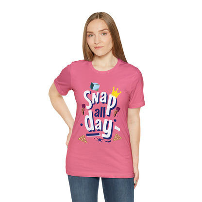 "Snap All Day" Short Sleeve Tee