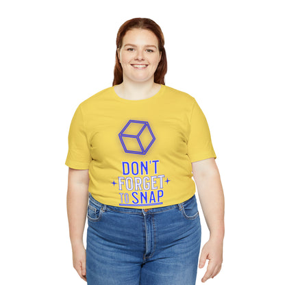 "don't forget to snap" Marvel Snap Unisex Jersey Short Sleeve Tee