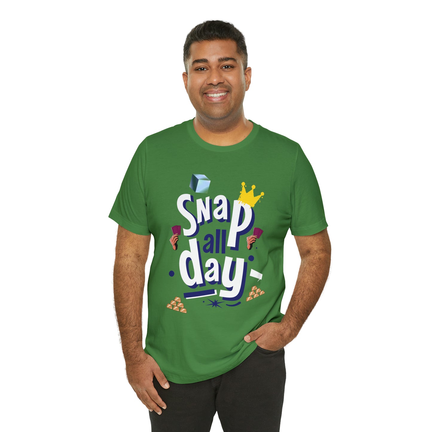 "Snap All Day" Short Sleeve Tee