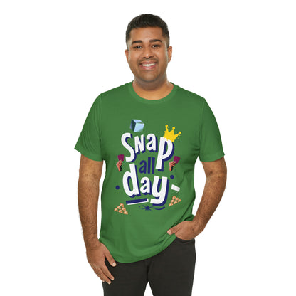 "Snap All Day" Short Sleeve Tee