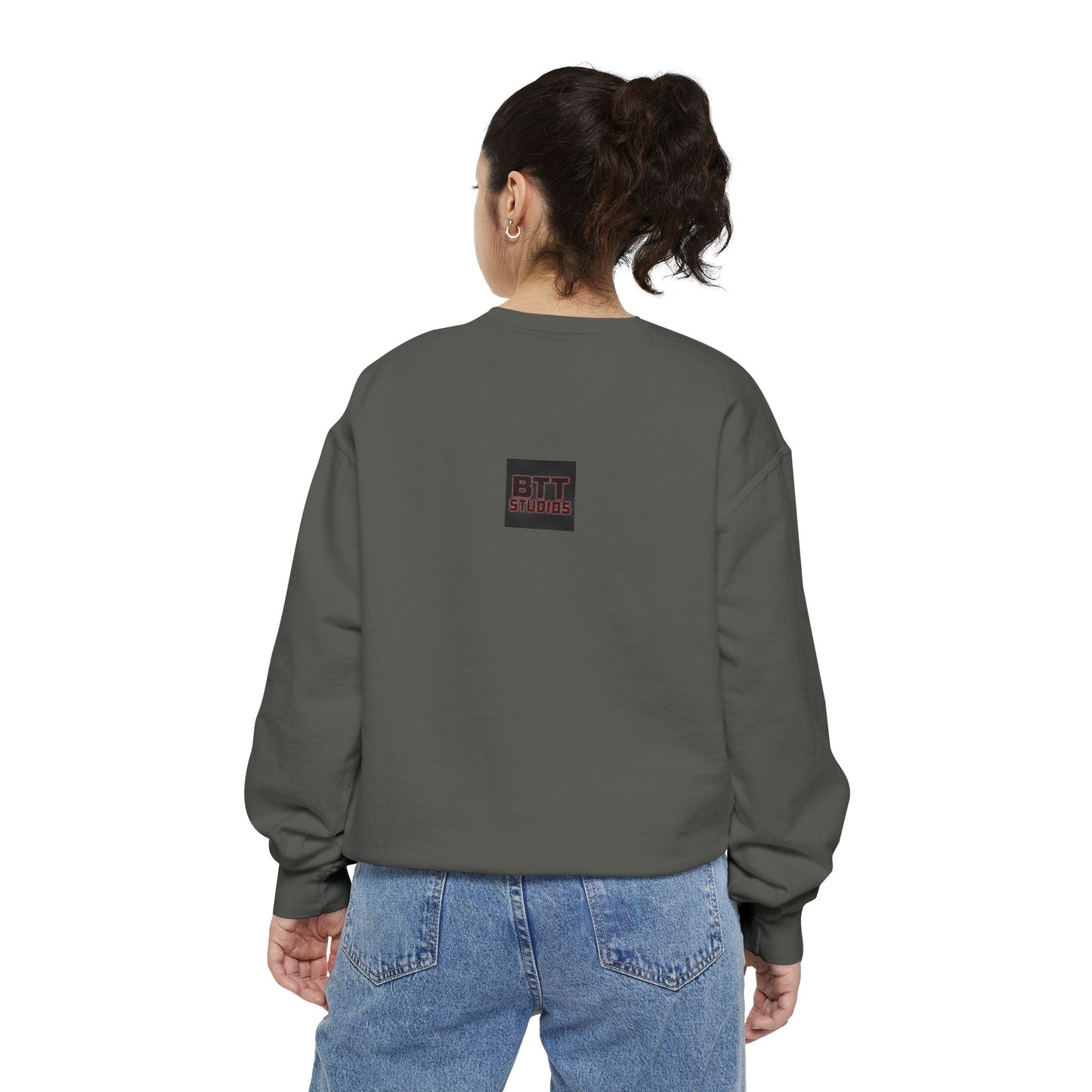 Chic Unisex Garment-Dyed Sweatshirt, Cozy Fall Fashion, Gift for Him/Her, Customizable Apparel, College Spirit Wear, Casual Streetwear