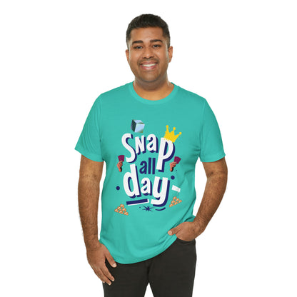 "Snap All Day" Short Sleeve Tee